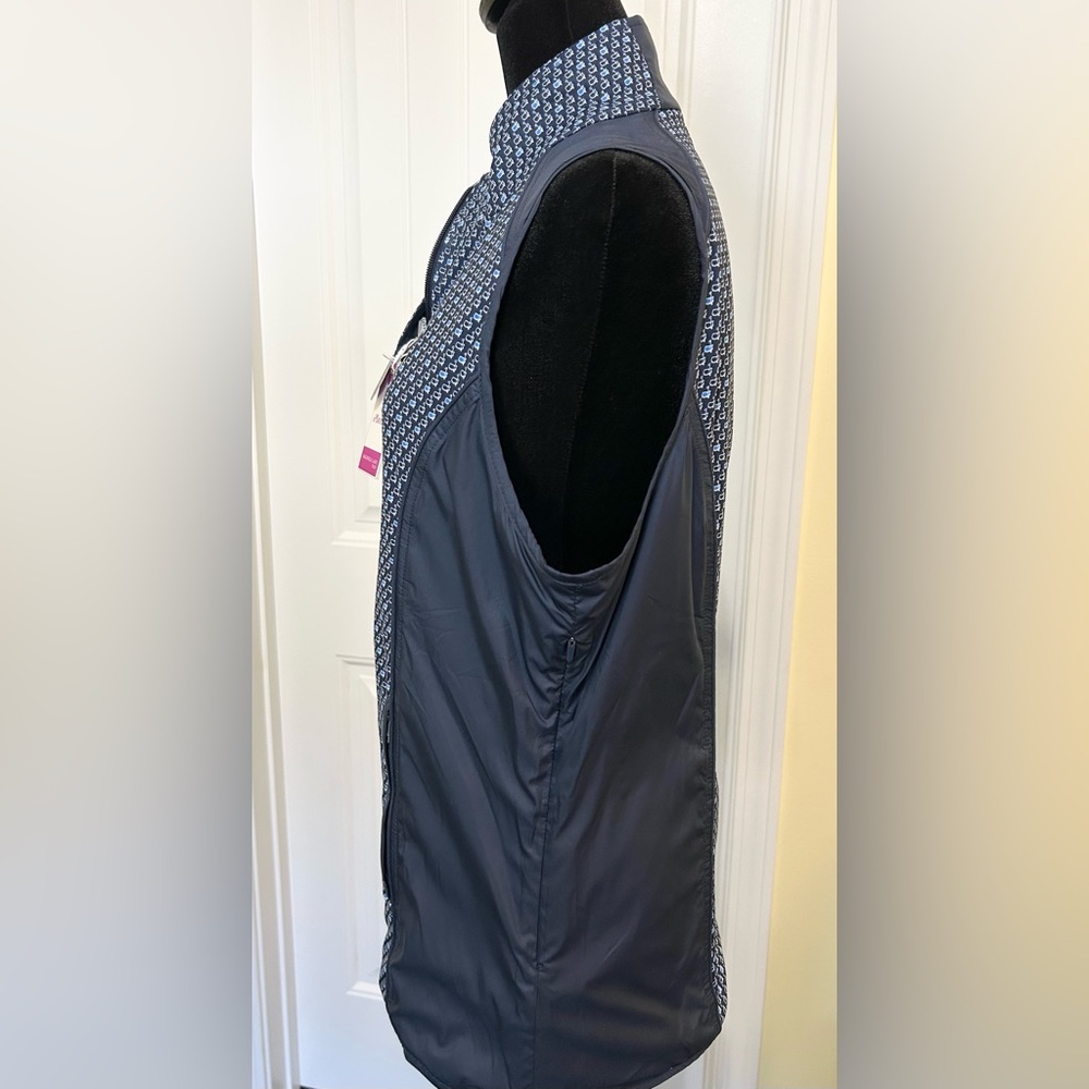 Authentic Masters Women’s Golf Windbreaker Reversible Navy Vest. - Picture 3 of 7
